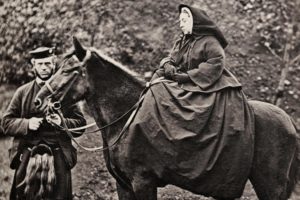 Queen Victoria on a pony in Scotland 